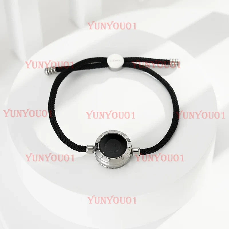 Oath Bracelet with All Zirconium Intelligent Interactive Remote Vibration Sensor Couple Bracelet Gift