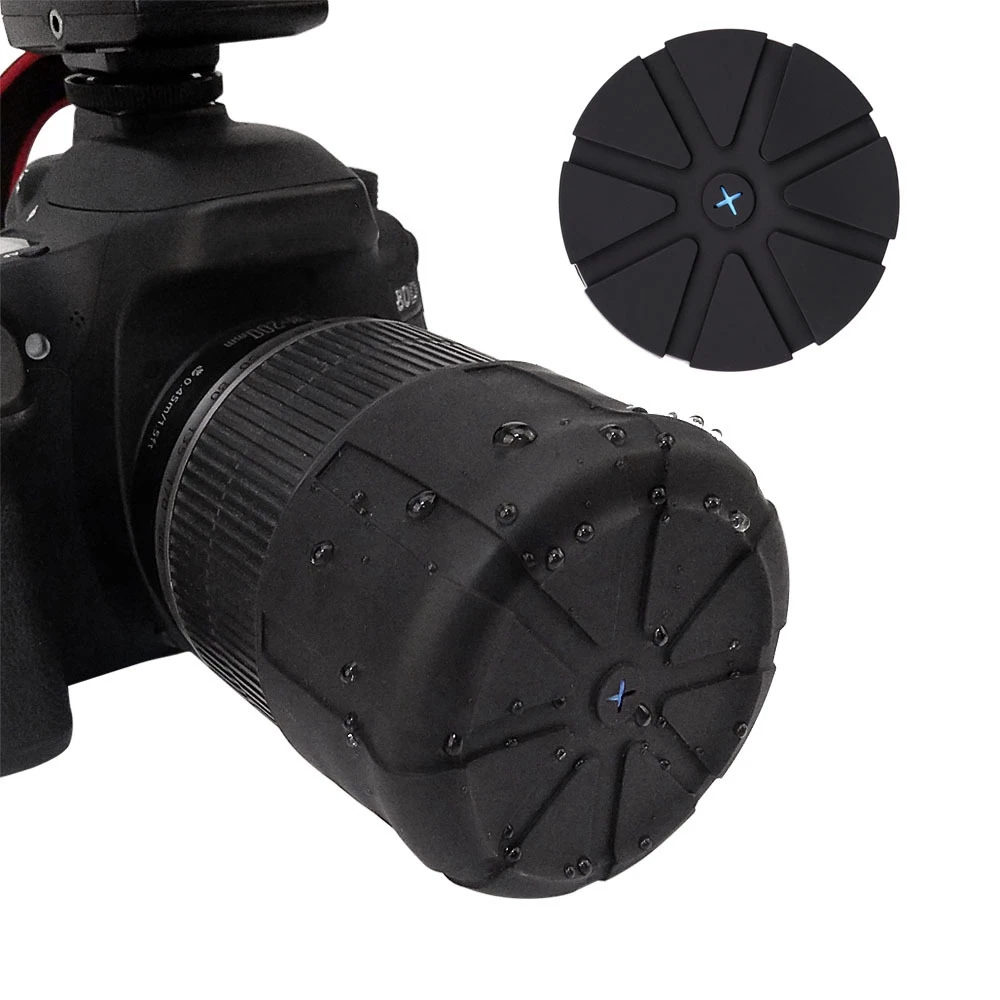 3Pcs Waterproof Silicone Universal Lens Cap Cover for 65-110mm DSLR Camera Lenses