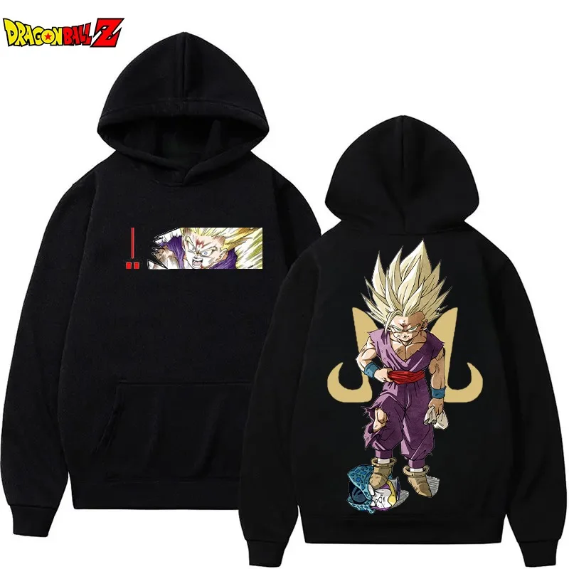 アニメ ドラゴンボール Z 超サイヤ人悟飯プリントパーカー、ファンや日常着に最適なカジュアルで快適なフード付きスウェットシャツ
