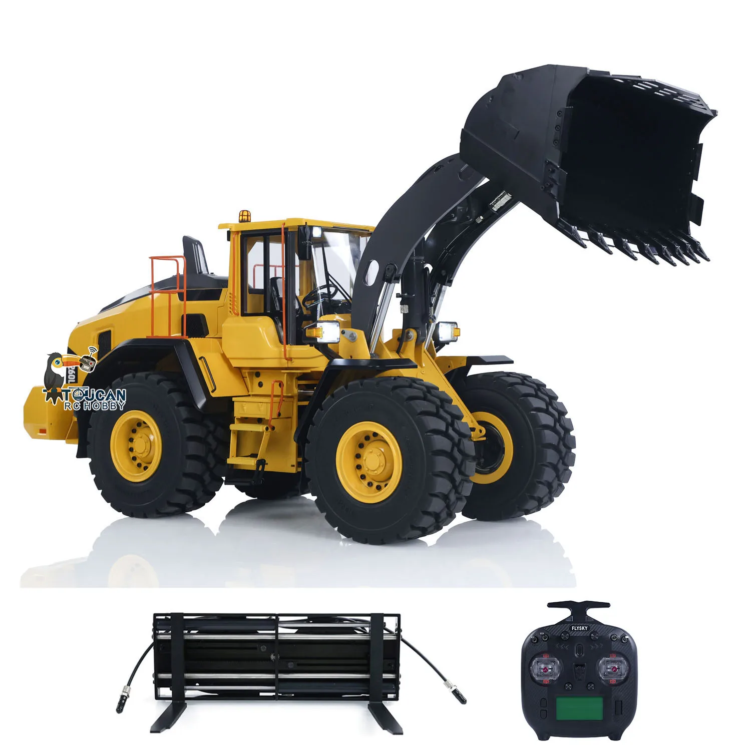 1/14 Hydraulic RC Loader E260L Metal Remote Control Construction Vehicles ST8 Radio Lock Differential Axle Light Sound Cars Toys