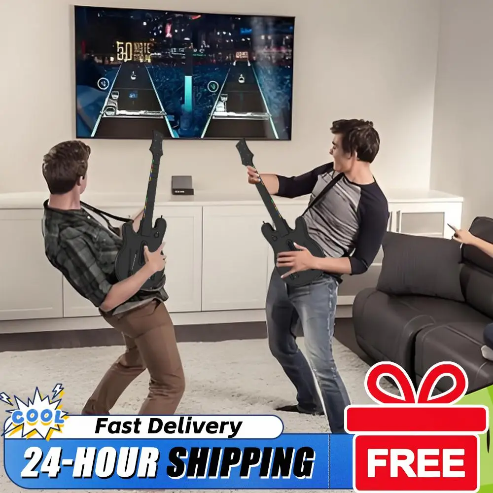 Wireless Guitar Controller 2.4G Wireless Gaming Controller Wireless PC Guitar Controller for  PS3 PC Guitar Hero Clone Hero