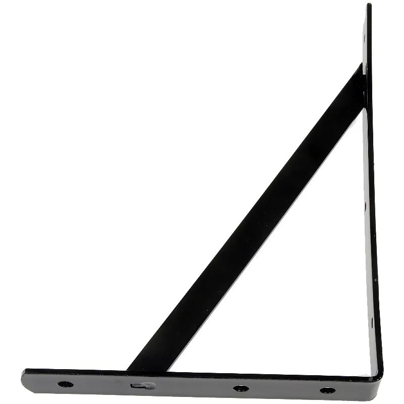 Heavy Duty Shelf Bracket,  Black, Steel, Mounting Hardware Included
