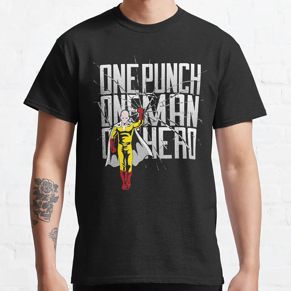 One Hero A Hero For Fun Saitama Gift T-shirt for Anime lover 0529 One Punch Man Manga Print Graphic Clothes All Size Tops S-6XL