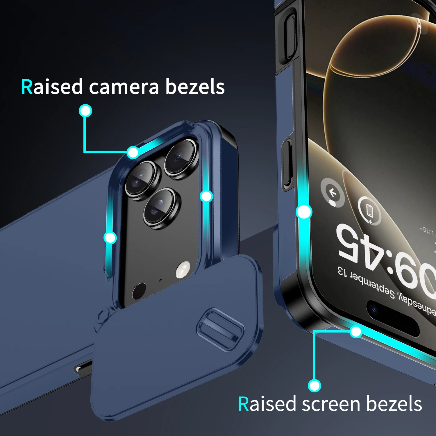 Odporne na wstrząsy etui na telefon z magnetyczną ochroną obiektywu do iPhone'a 17 Air 17 16E 15 14 Plus 13 12 11 Pro Max Hard Cover Coque