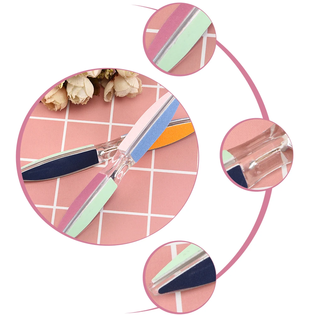 

12pcs Nail Files Polishing Compound Hexagon Manicure Files Salon Supply Colorful Professional Use General Purpose
