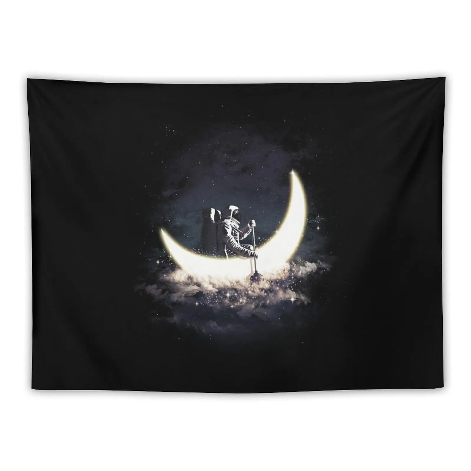 

Moon Sailing Tapestry Wall Hanging Custom Decorations For Room Aesthetic Room Decor Tapestry