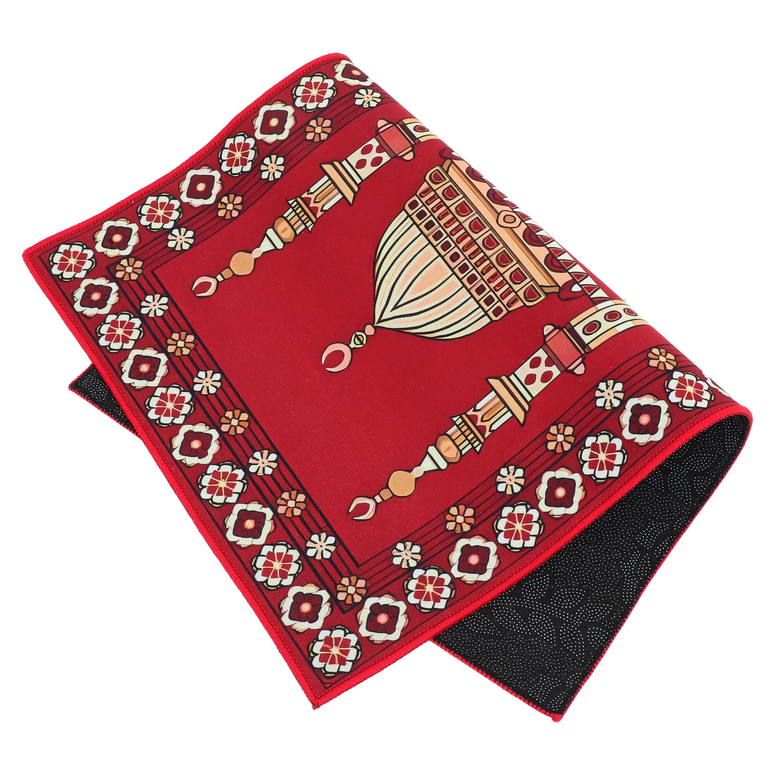 

Thick Islamic Prayer Mat Ramadan Foldable Turkish Prayer Rug Soft Non-Skid Carpet Living Room Muslim Worship Portable Rug
