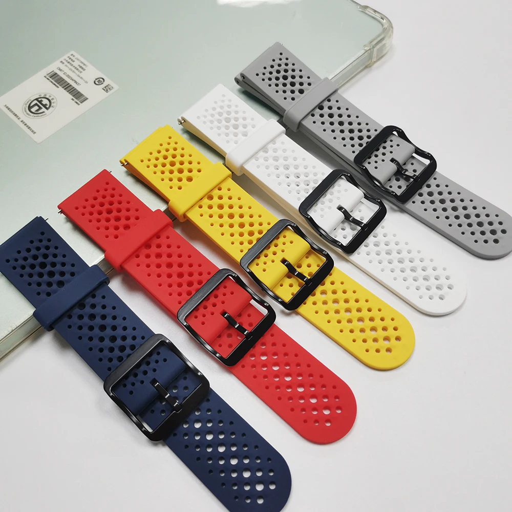 حزام سيليكون قابل للتنفس 22 مللي متر لسوار COROS APEX 4 42 مللي متر/APEX 2 Pro/PACE 3/APEX 46 مللي متر لسوار SUUNTO Ocean RACE RUN/S