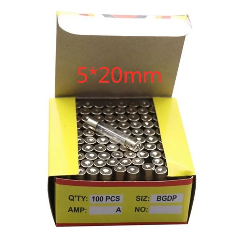 100pcs 5*20 0.1A 250v glass fast fuse tube 5*20mm 0.1A 250V 5x20 fast fuse