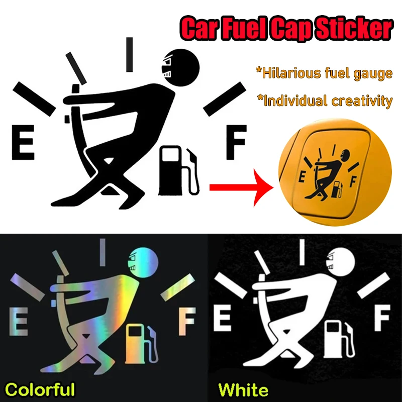 

Funny Car Sticker Pull Fuel Tank Pointer Creative Reflective Decor Car Stickers Decal Vinyl Car Styling Auto Exterior Stickers
