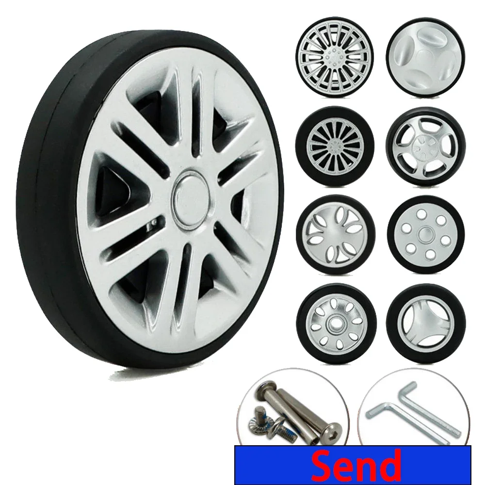 High Quality 1Pcs 40-80mm Suitcase Parts Travel Luggage Universal Silent Rolling Wheels Replacement Axles Caster Wheel Repair