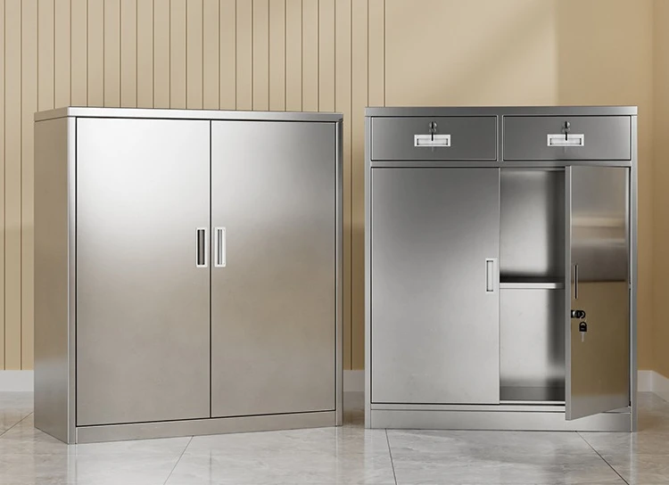 304 stainless steel cabinet, locker, drawer with lock, double door tool cabinet