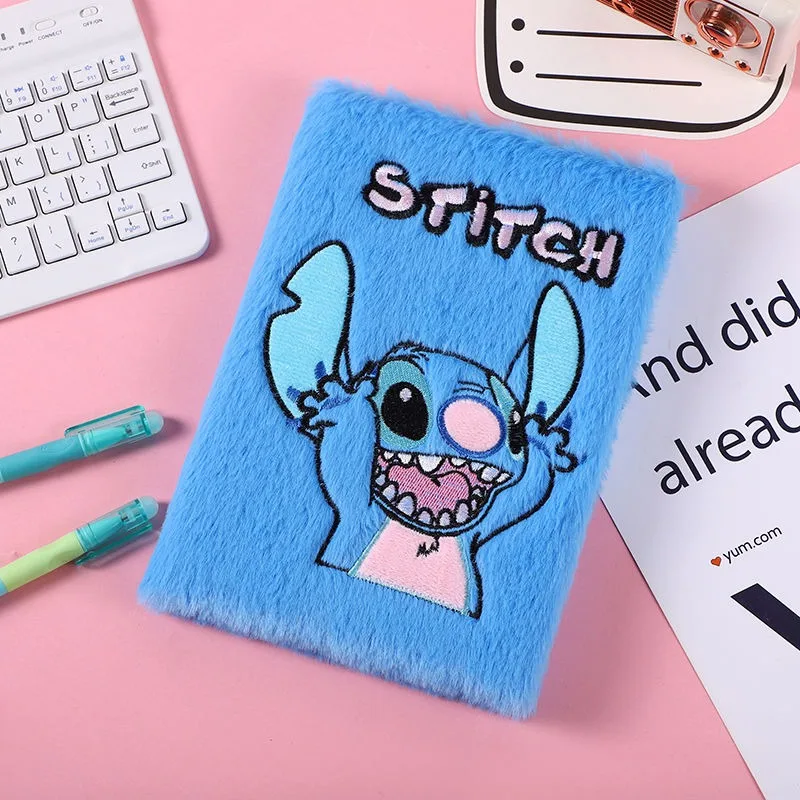 Hot selling Lilo & Stitch personalized creative plush A5 notebook Kawaii high-value hand ledger notepad children\'s gift