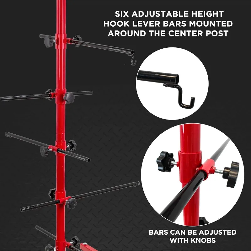 Auto Panel Tree Paint Stand Holder with Adjustable Center Post, Car Parts - Auto Body Shop Painting, Save Time & Labor