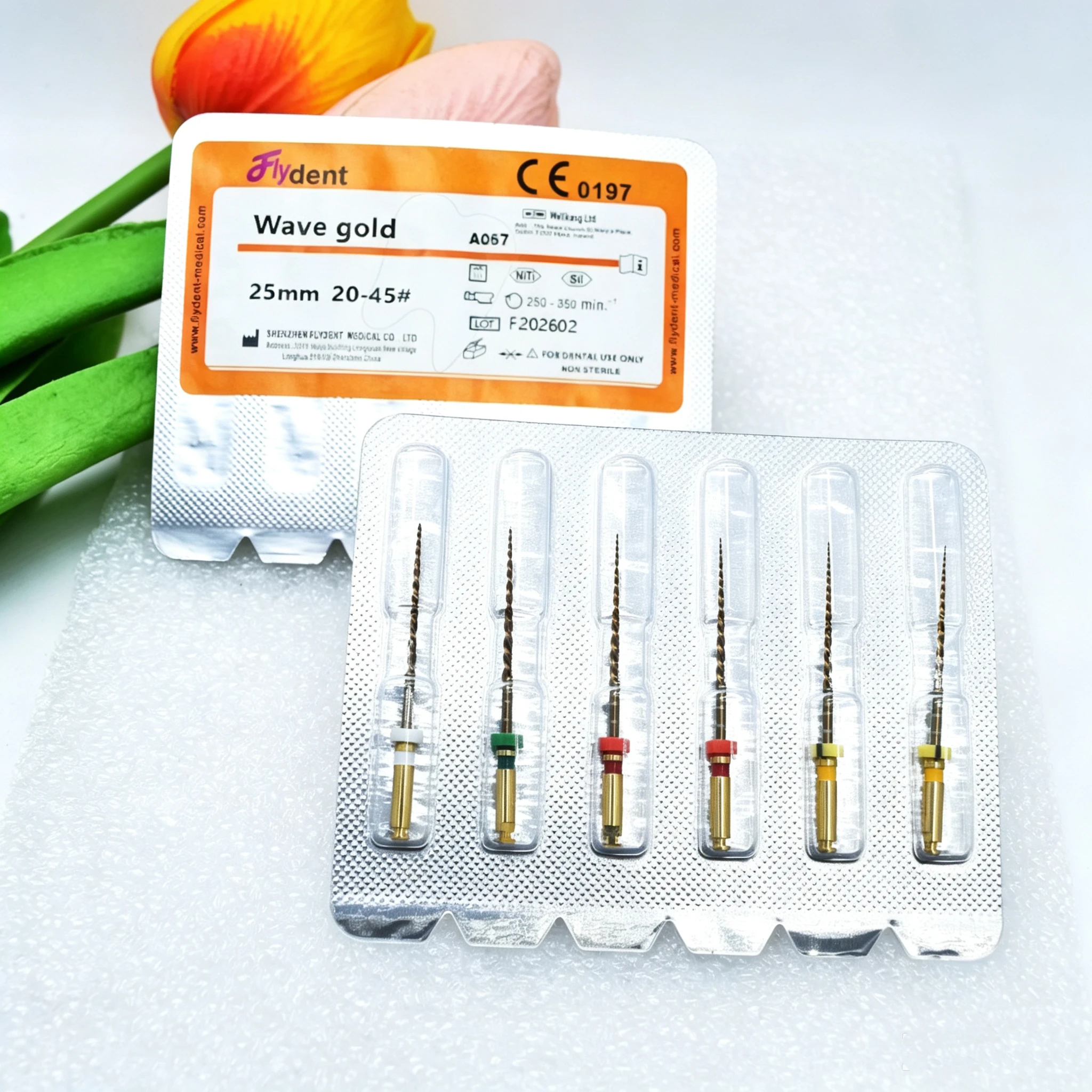 Dental Heat Activated Gold Flexible Endo Files Canal Root Treatment Rotary Golden File Dentist Tools Endodontic Files