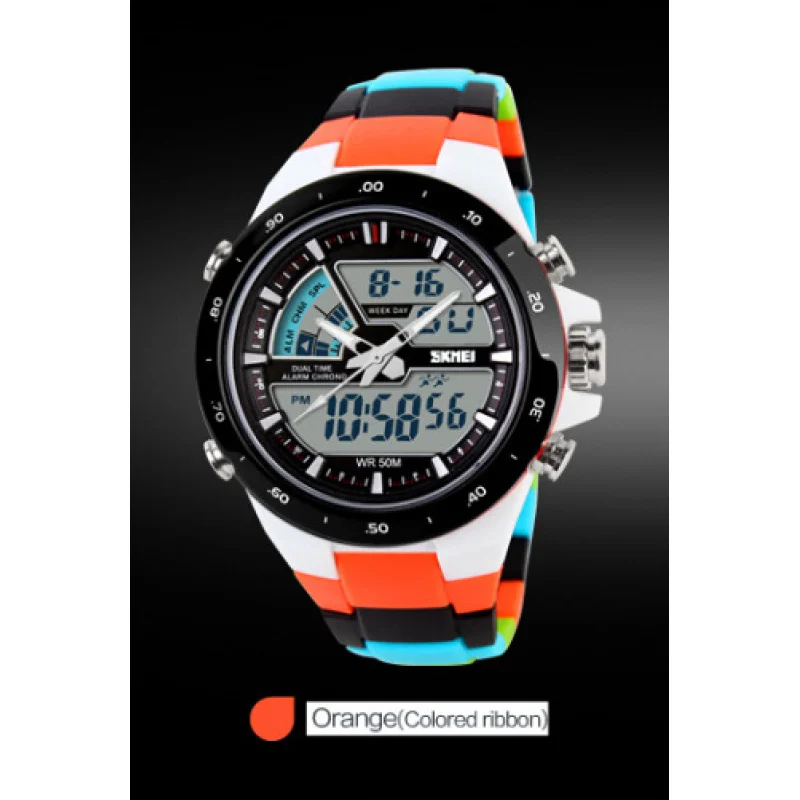 Beautiful1016Boy Sports Water Personality Trendy Men's Watch Korean Style Candy Color Watch