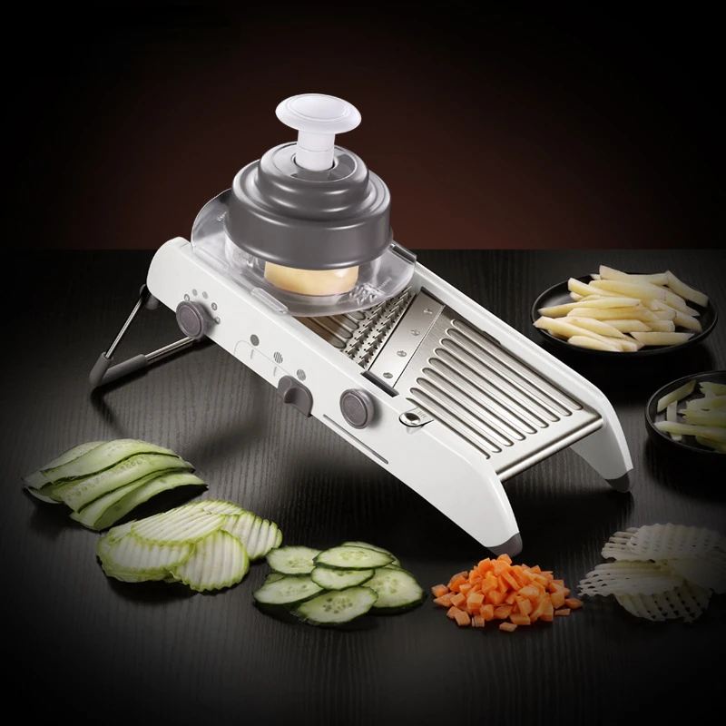 Commercial Multifunctional Vegetable Cutter Shredded Potatoes Household Slicer Wipping Tissue Diced Radish Wave Chopping