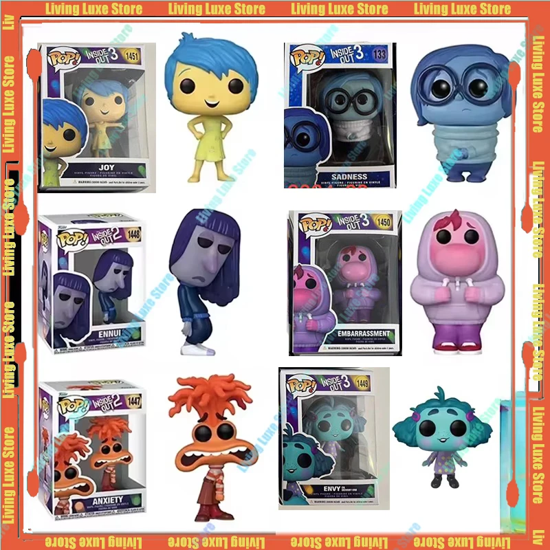 FUNKO POP Inside Out 2 Action Figures Anime FiguresFilm Version Edition Figurine Model Pvc Statue Room Ornament Birthday Gifts