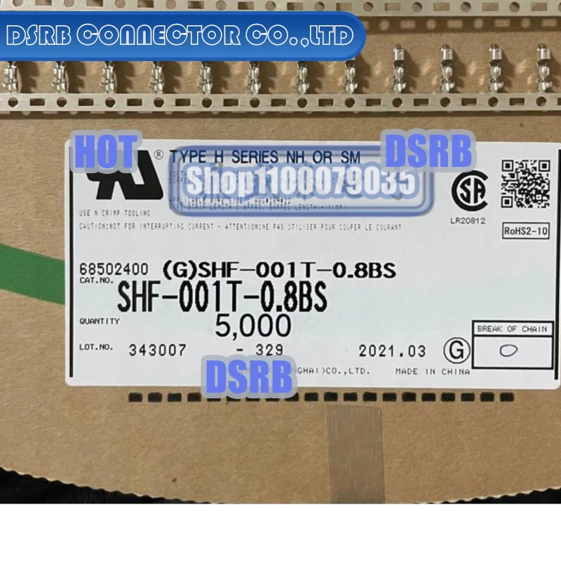 

100pcs/lot SHF-001T-0.8BS Terminal Wire gauge 22-28AWG 100% New and Original