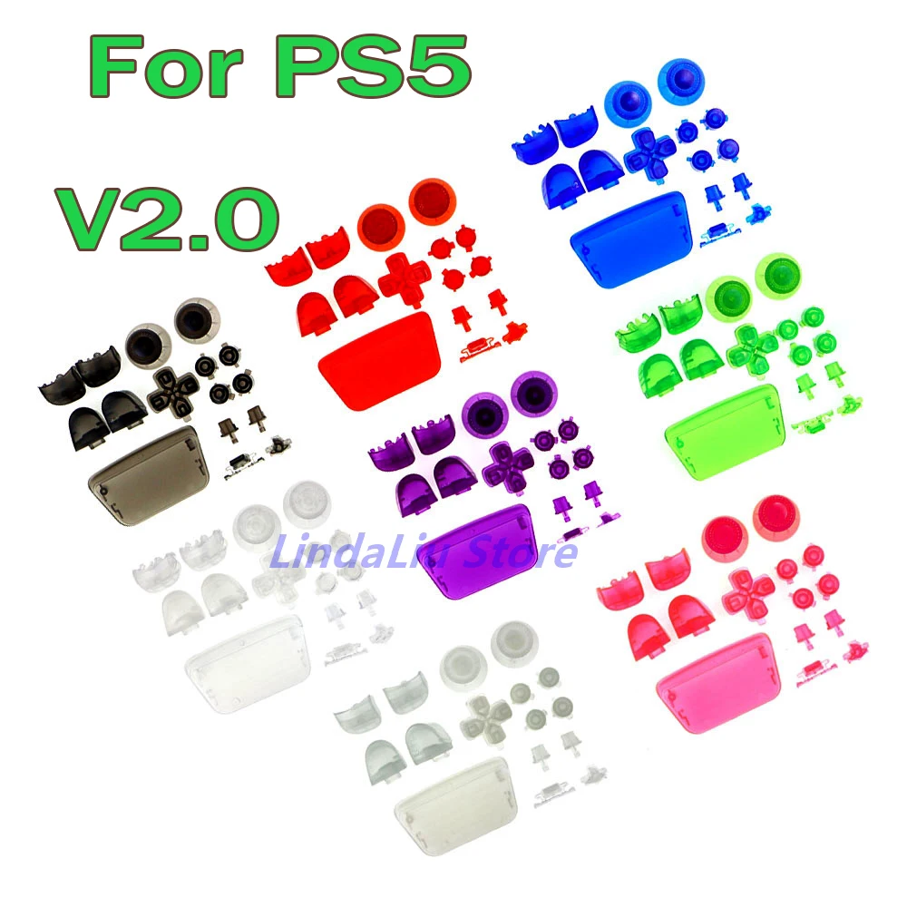 

30sets D-pad R1 L1 R2 L2 Direction Key ABXY Buttons Handle Joysticks Caps For PlayStation 5 PS5 Controller V2.0 Full Set Button