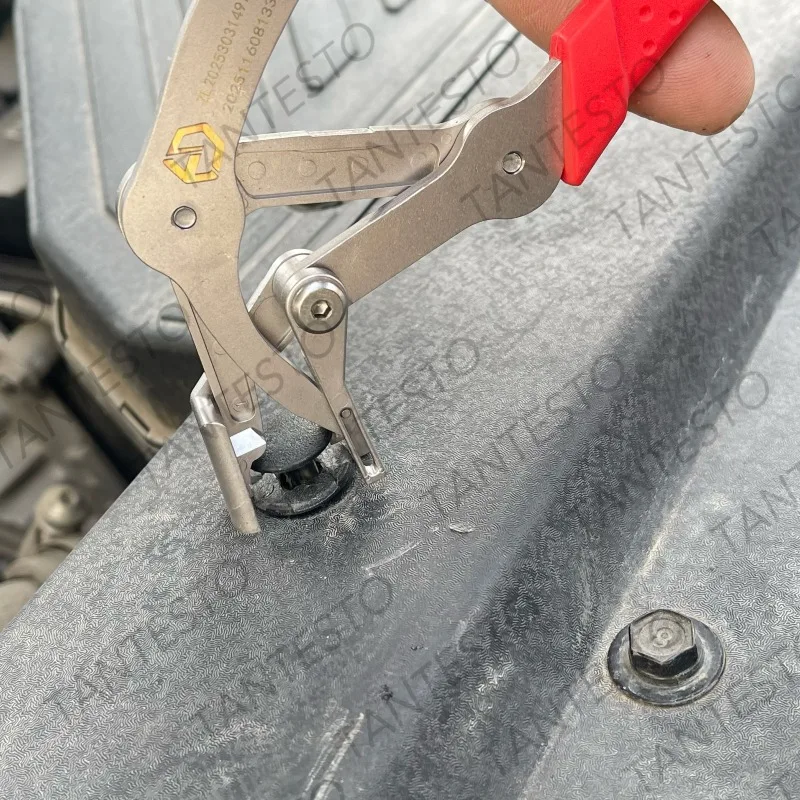 Kfz-Clip-Entfernungszange für Kunststoff- und Gumminägel – Werkzeug zum Entfernen von runden Befestigungselementen für die Reparatur von Autoinnenverkleidungen, Türverkleidungen, Fahrgestellen und Kofferräumen – Detail 4