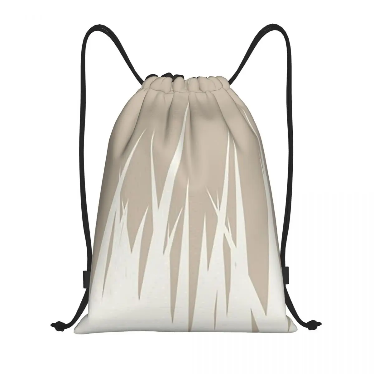 

Grass Minimalist Botanical Boho Beige Backpacks Portable Drawstring Bags Shoes Bag Book Bags for Travel School