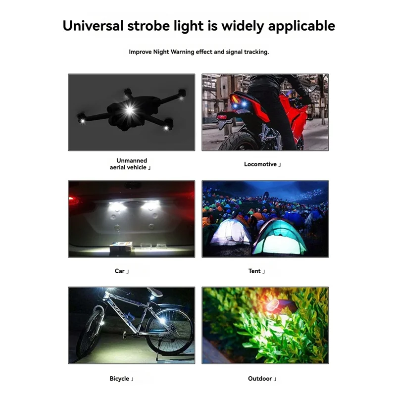 A42Z-Highlight Wireless Remote Control LED Strobe Light Drone Strobe Light Aircraft Strobe Lights
