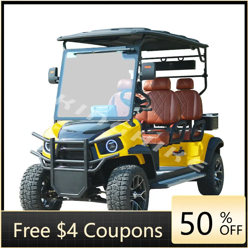 Rs Club Car Electric Golf Cart Scooter Aluminum Frame Curtis Controller 5-6 Seats 30-50 km/h Speed 90 km Range 45% Climbing Abil