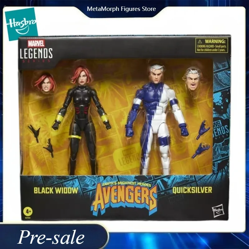 

【Pre Sale】Original Hasbro Marvel Legends Series Black Widow and Quicksilver Anime Figure Collection Toys Models