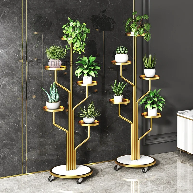 Modern Display Plant Shelf Rack High Quality Metal Living Room Luxury Plant Stand Nordic Golden Estanteria Plantas Furniture