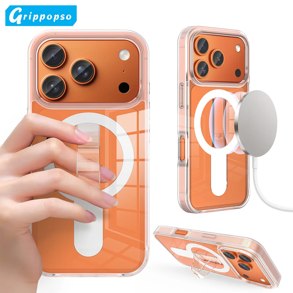 حامل مغناطيسي Ultra Grippopso لهاتف iPhone 17 Air 16 Pro Max [متوافق مع MagSafe] حلقة هاتف شحن لاسلكي Co