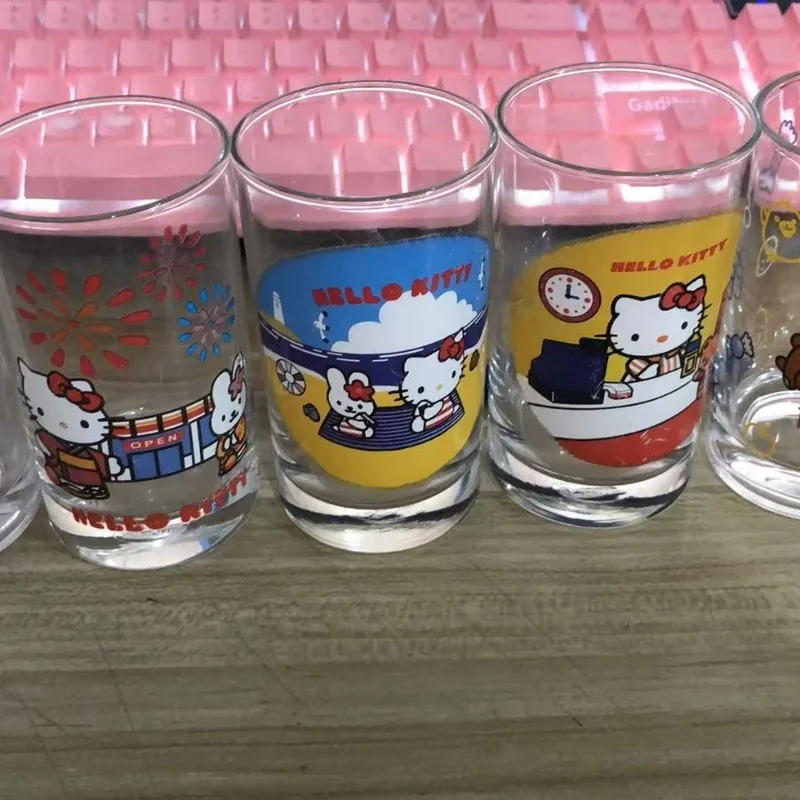 Kawaii Hellokitty แก้วชาน้ําน้ํากาแฟเหล้าแก้ว Kt Cat Pre-Loved แก้วสําหรับแฟนของขวัญ