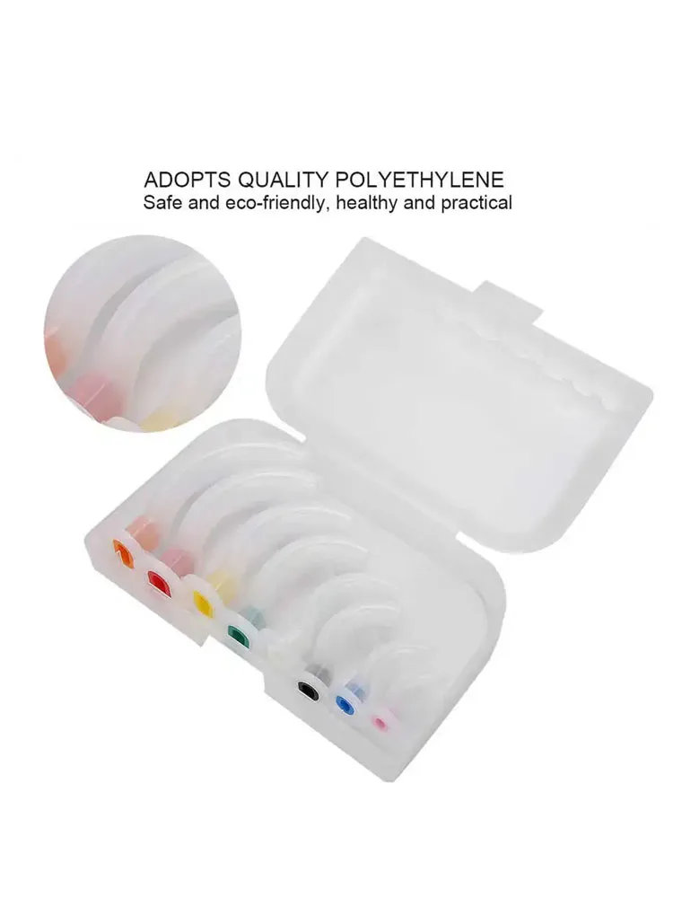 8Pcs disposable mixed airway first aid tube Oral airway is used to assist oropharyngeal inhalation patients in first aid