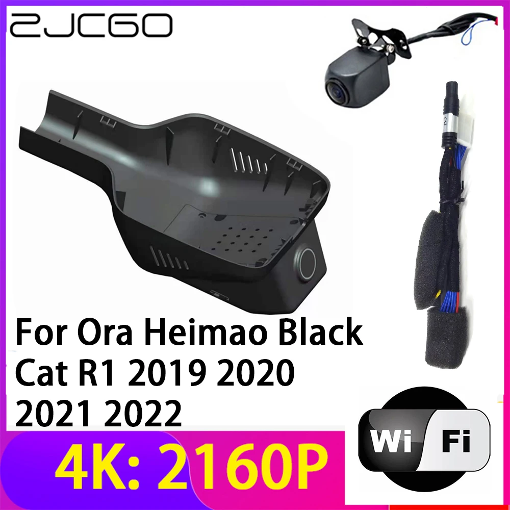 ZJCGO 4K 2160P Dash Cam Car DVR Camera 2 Lens Recorder Wifi Night Vision for Ora Heimao Black Cat R1 2019 2020 2021 2022