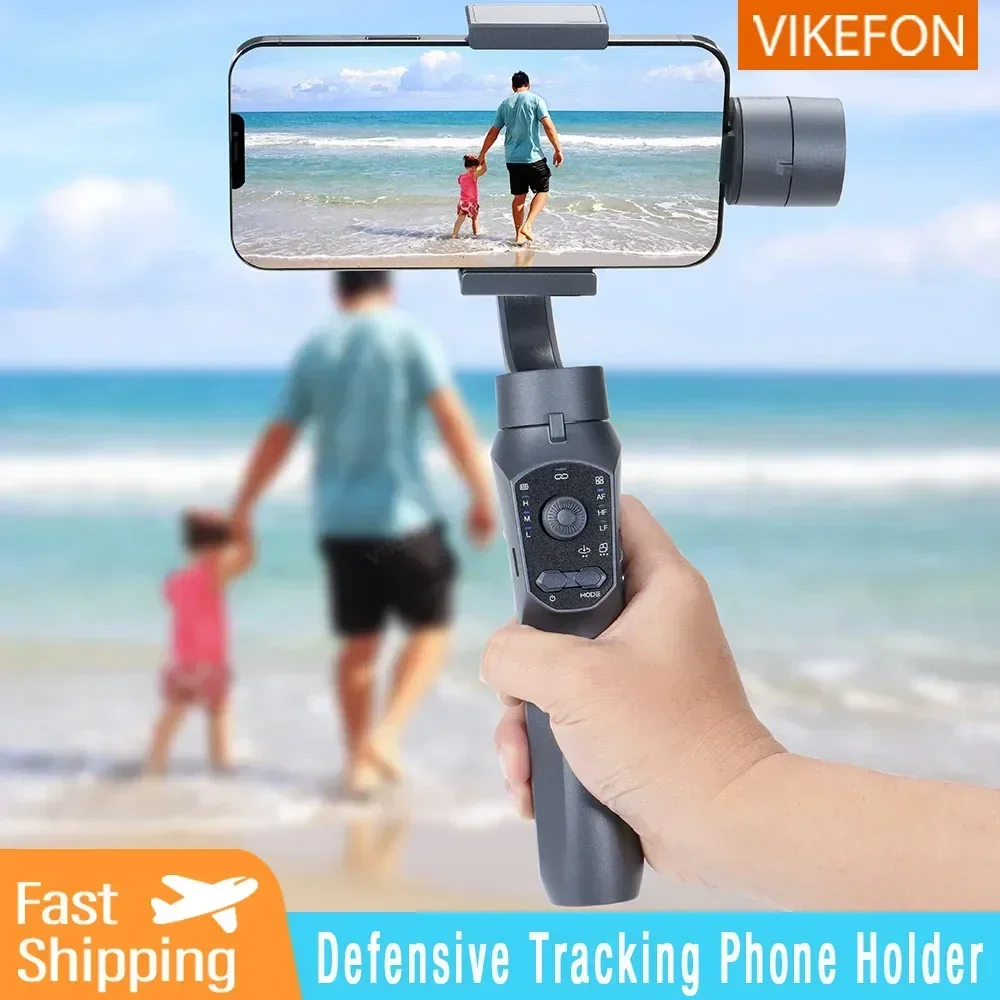 F10 Pro Handheld 3-Axis Gimbal Phone Holder Anti Shake Video Record Face Recognition Stabilizer for IPhone 15 14 13 Smartphone