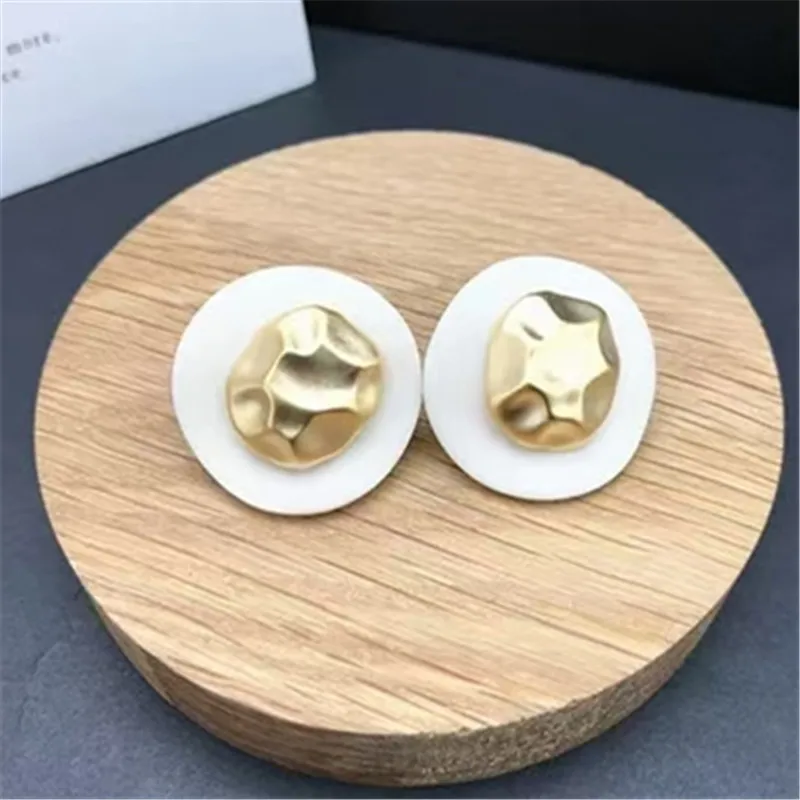 Metal Irregular Circle Earrings For Women Trendy Jewelry Exaggerated Personality Daily Party Accessory Similar to Popular Design