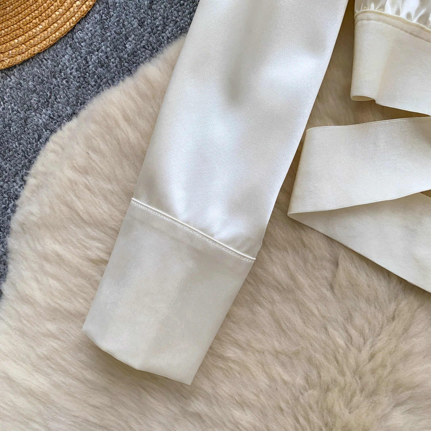 Elegante sexy oco para fora cruzado manga longa topo feminino moda coreana hotsweet high street roupas de outono