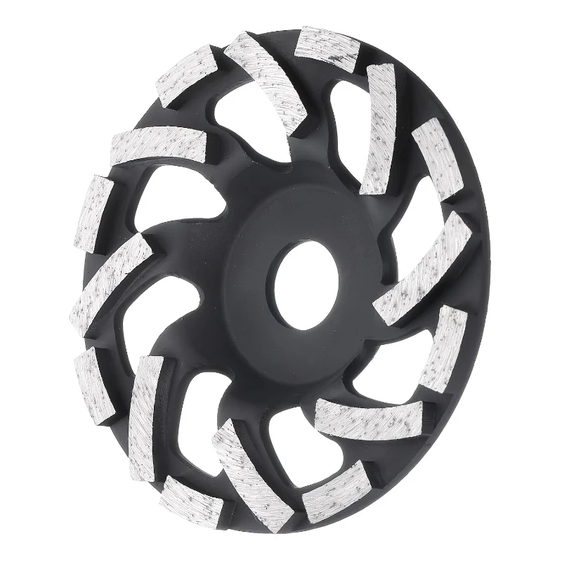 5 Inch Concrete Grinding Wheels 7/8 Inch Arbor Grinding Cup Wheel with Diamond Segments for Paint Epoxy Coating Removal, Black