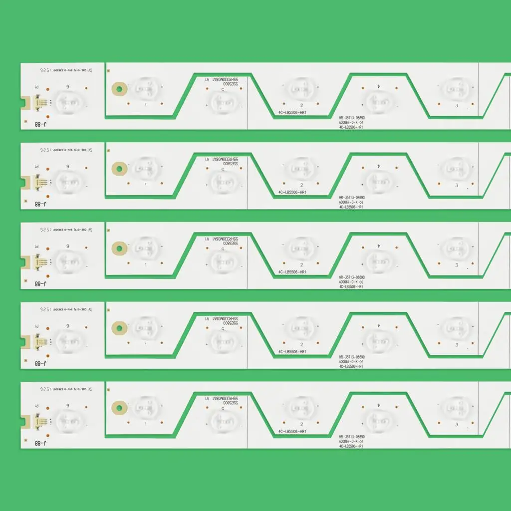 LED Backlight strip For TCL Thomson 55' TV TMT_55E5800_10X6_3030C_6S1P_W44 YHF-4C-LB5506-YH1 55FA3203 55FA3213 D55A561U B55A858U