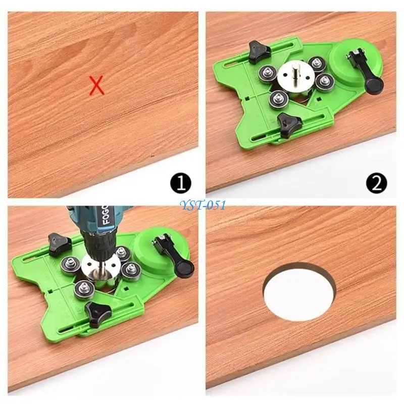 

E15A Large Ceramic Tile Hole Locator High Adjustable Design for Home DIY and Professional Use 4-83mm Clamp Ranges