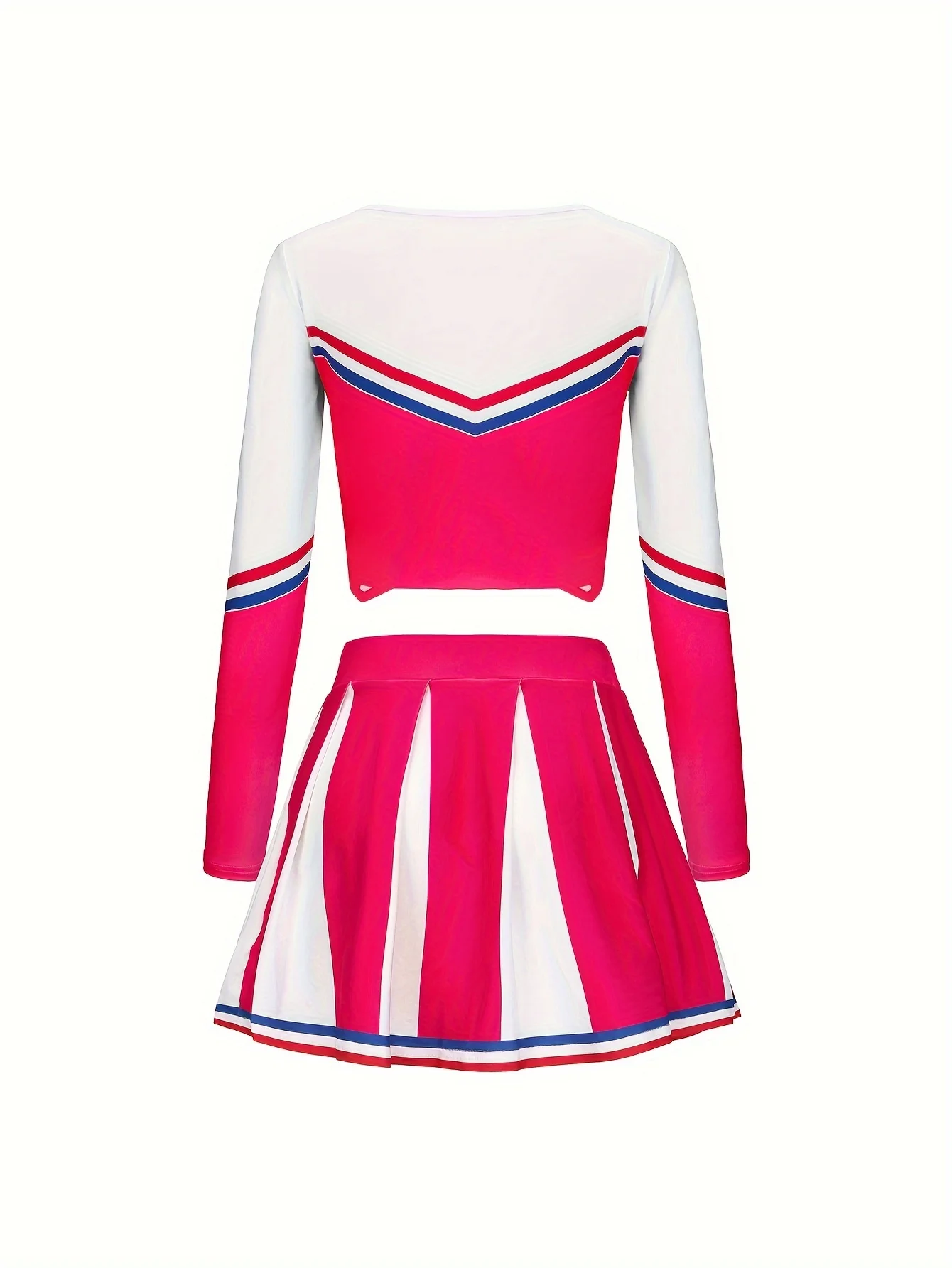 Cheerleading Rose red Skirt set Cute Sports Children's Pom-poms Performance Girls cheerleader uniform Back To School Season