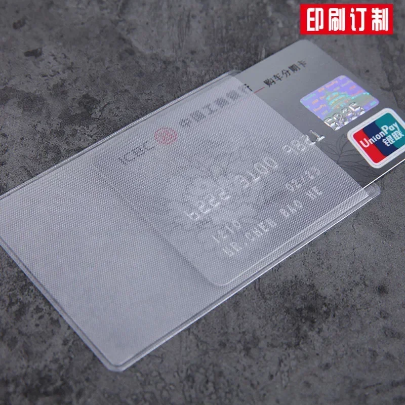 6pcs PVC Transparent Document Set ID Card Set Bank Bus Card Protective Sleeve Gift Spot