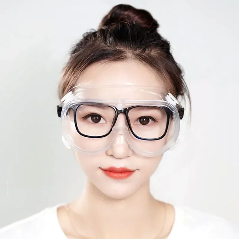 Anti-fog Safety Goggles, Which Can Be Worn Over Glasses, Are Functional for Protection in Work, Water Parks, and Other Occasions