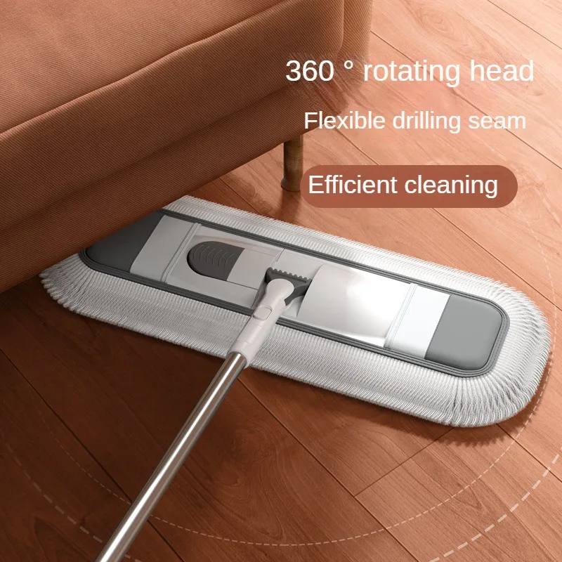 Flat Mop Cotton Large Dust Push Hotel Platoon Large Mop Household Tile Floor Extended Mop