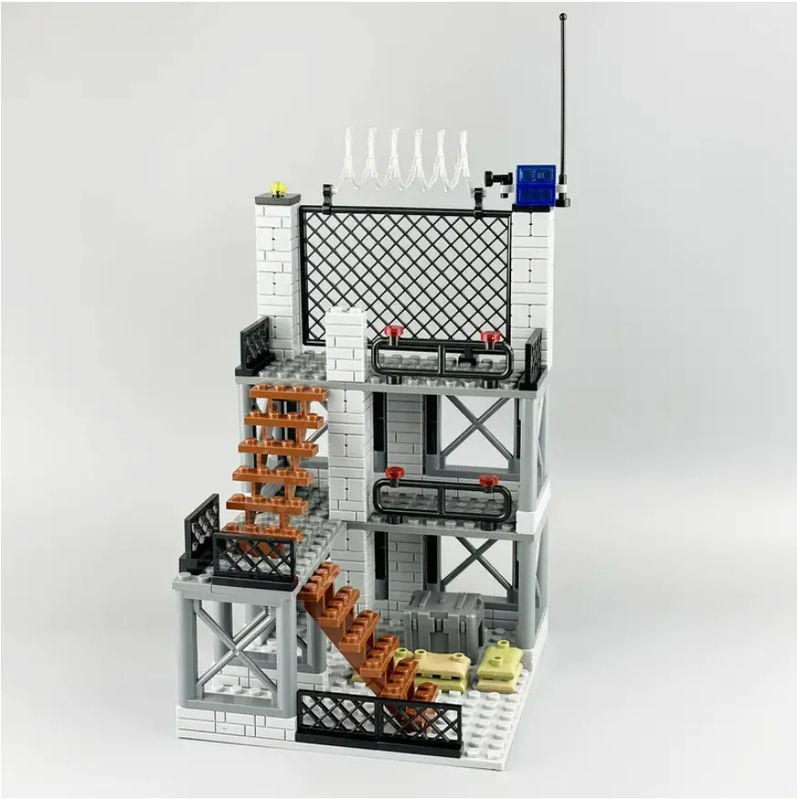 155 pçs base militar blocos de construção kit compatível figuras soldado acessórios diy modelo montagem tijolos conjunto para crianças