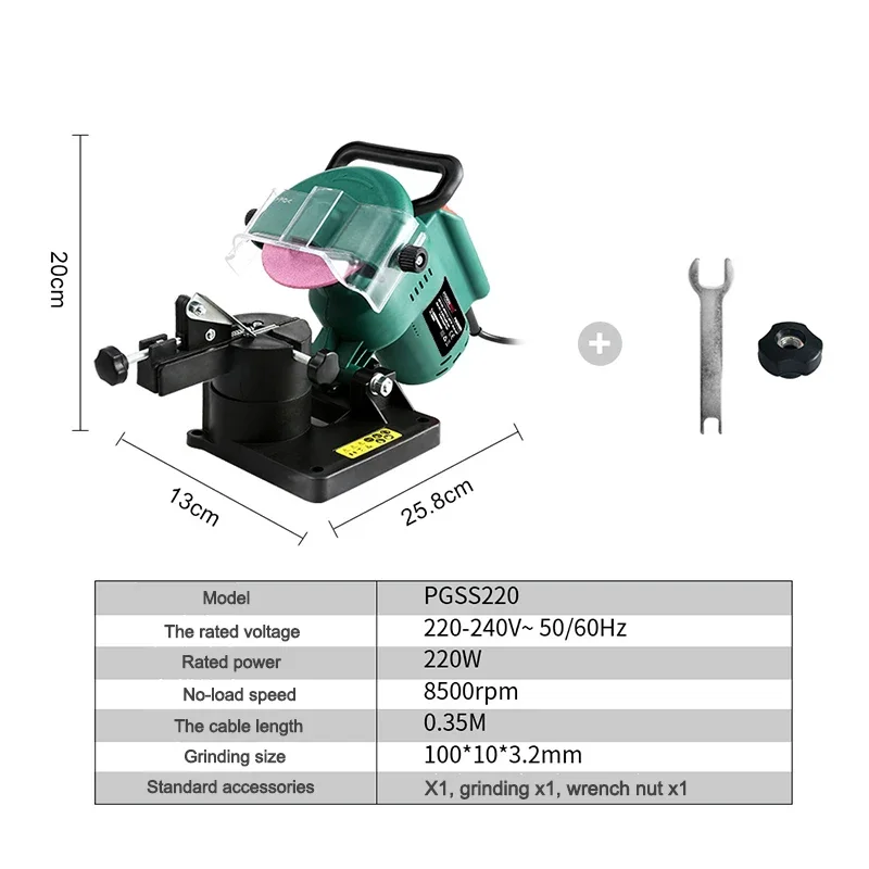 

Portable Electric Chainsaw Chain Sharpener Tooth Grinder Gasoline Chain Saw Grinding Brushed Motor For Garden-Urban Tool 220 V