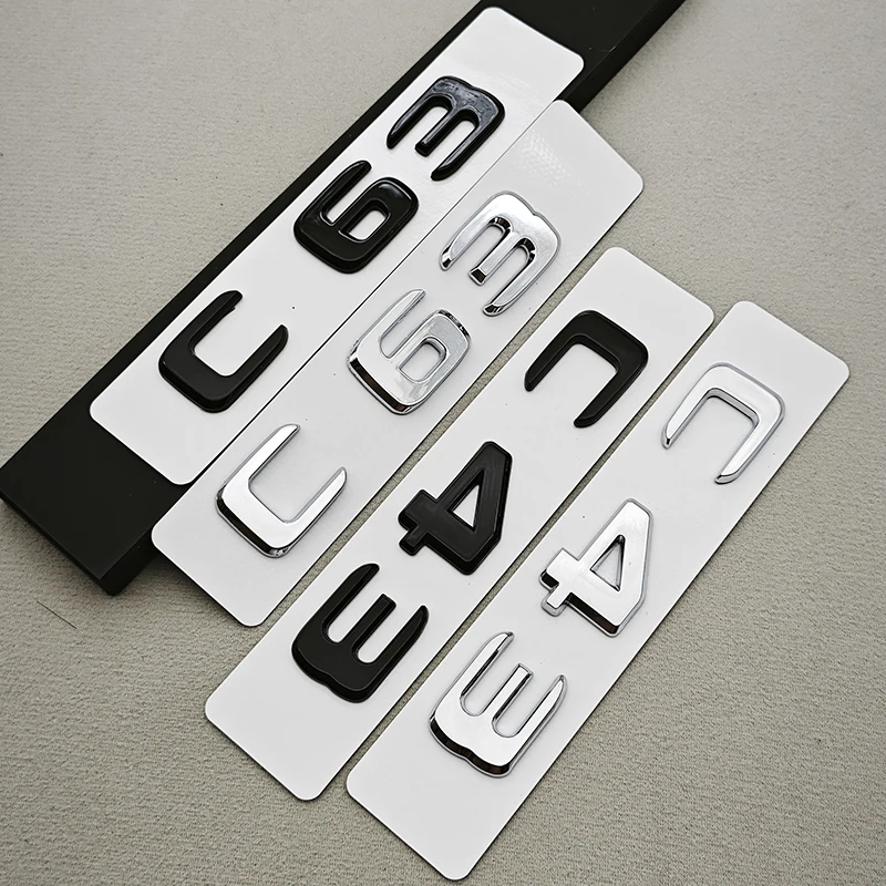 3D ABS Car Logo C43 C63 Emblem for W203 W204 W205 C 43 63 Car Rear Trunk Badge Letters Sticker Accessories view 3