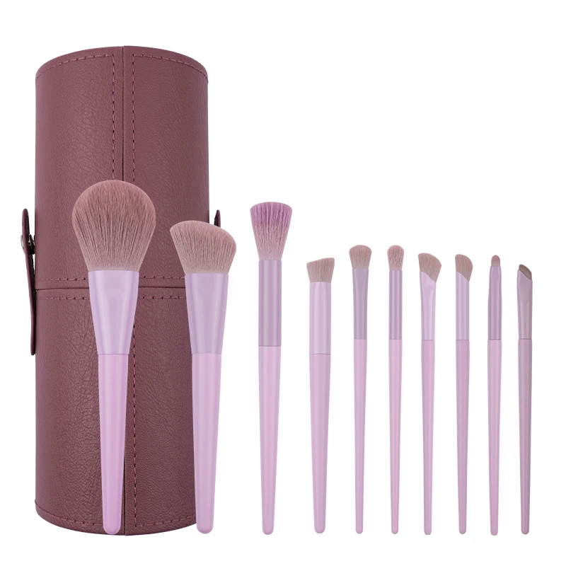 ชุดแปรงแต่งหน้า 10 ชิ้น ขนแปรงนุ่ม สำหรับลงแป้งฝุ่น บลัชออน เหมาะสำหรับผู้หญิง ชุดแปรงแต่งหน้าครบชุดสำหรับมือใหม่ แปรงแต่งหน้าระดับมืออาชีพ อุปกรณ์เสริมความงาม