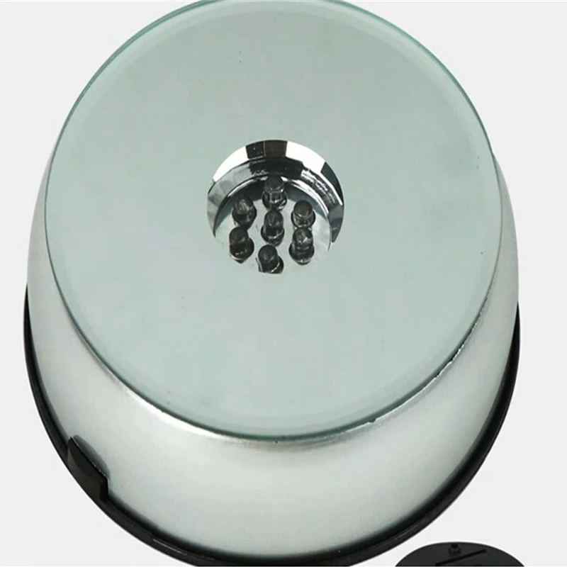Luminous Base Light Colorful Round Stand Base for Cocktail Crystal Glass Transparent Objects Display 4 LED White Light Dropship