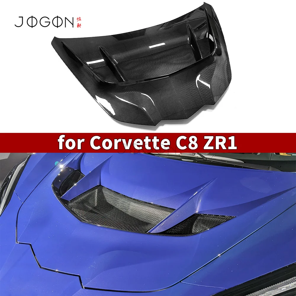

For Corvette C8 Stingray Z06 ZR1 Z51 2020+ Replacement Front Hood Bonnet Vent Panel Real Carbon Fiber Exterior Accessories